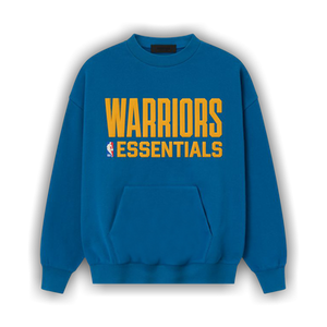 Fear of God Essentials x NBA Warriors Sport Crewneck 'Blue Sapphire'