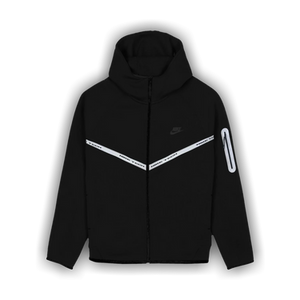 Nike Tech Fleece Windrunner Reflective Jacket 'Black/Metallic Silver'