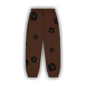 Denim Tears Black Cotton Wreath Sweatpants 'Brown'
