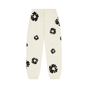 Denim Tears Black Cotton Wreath Sweatpants 'Oatmeal'