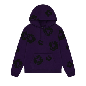 Denim Tears Black Cotton Wreath Hoodie 'Purple'