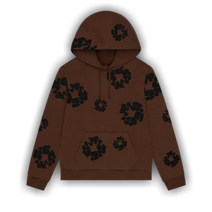Denim Tears Black Cotton Wreath Hoodie 'Brown'