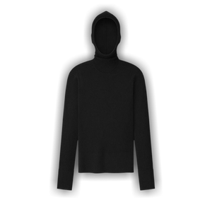 Fear of God Essentials Long-Sleeve Hooded Rib Top 'Vintage Black'