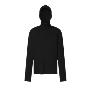 Fear of God Essentials Long-Sleeve Hooded Rib Top 'Vintage Black'