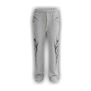 Hellstar Tribal Flame Sweatpants 'Grey'