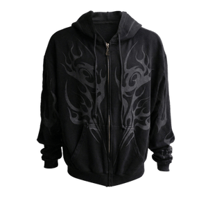 Hellstar Tribal Flame Zip Up 'Black'