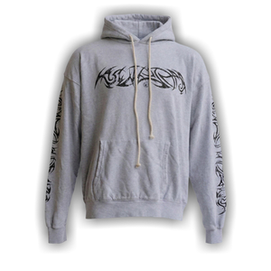 Hellstar Tribal Flame Logo Hoodie 'Grey'
