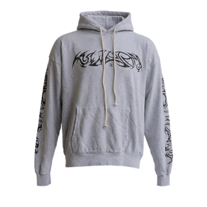 Hellstar Tribal Flame Logo Hoodie 'Grey'
