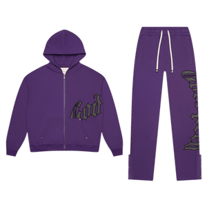 Godspeed OG Logo Sweatsuit 'Purple/Grey'