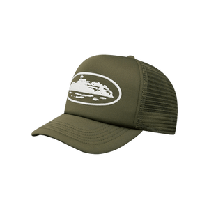 Corteiz Island Puff Print Trucker Hat 'Olive'