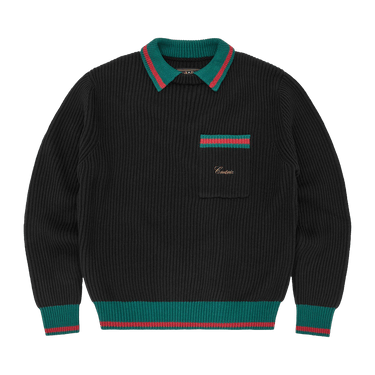 Corteiz Gianni Knit Polo Sweater 'Black'