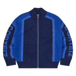 Corteiz Precision Knit Zip Up 'Navy'