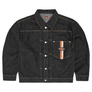 Corteiz Dual Stripe Denim Jacket 'Washed Black'