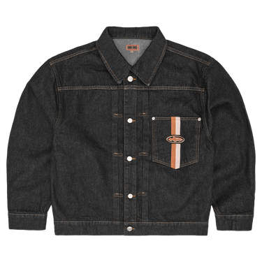 Corteiz Dual Stripe Denim Jacket 'Washed Black'