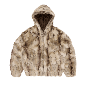 Corteiz Pelt Hooded Fur Jacket 'Fawn'