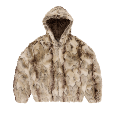 Corteiz Pelt Hooded Fur Jacket 'Fawn'