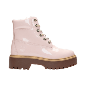 Timberland Wmns 6 Inch Stone Street Waterproof Boot 'Patent Leather - Light Pink'