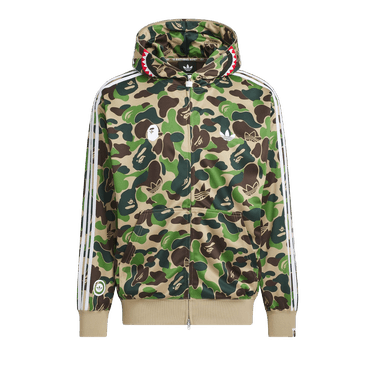 Adidas x BAPE Shark Track Hoodie Jacket 'Crew Green'