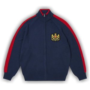 Palace Established Zip Funnel Knit 'Navy'