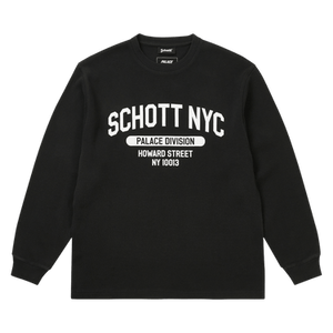 Palace x Schott Waffle Long-Sleeve 'Black'
