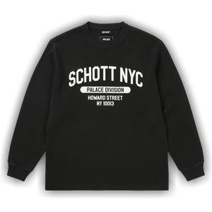 Palace x Schott Waffle Long-Sleeve 'Black'