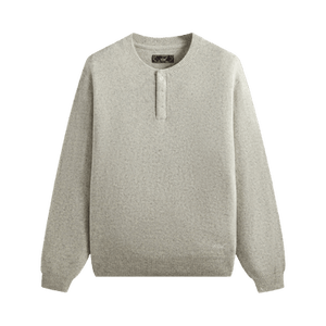 Kith Boucle Harmon Henley Sweater 'Light Heather Grey'