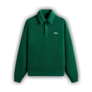 Kith Towel Boucle Long Sleeve Drew Polo 'Newt'