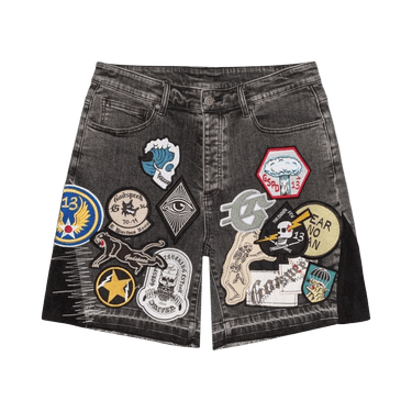 Godspeed Patchwork Denim Shorts V2 'Grey'