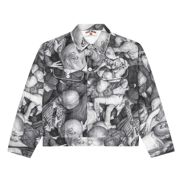 Vale Forever x  X Dan Witz Moshpit Trucker Jacket 'White'