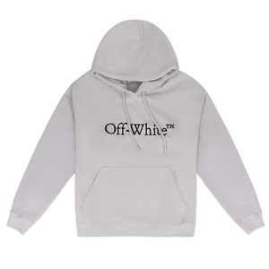 Off-White Light Stone Big Bookish Skate Hoodie 'Grey'