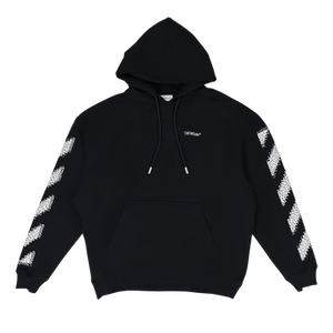 Off-White Pixel Diagonal Skate Hoodie 'Black'