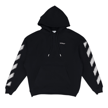 Off-White Pixel Diagonal Skate Hoodie 'Black'
