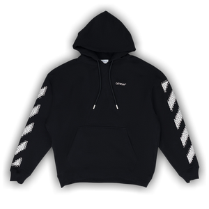 Off-White Pixel Diagonal Skate Hoodie 'Black'