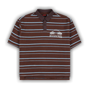 Pleasures Teleport Boxy Polo 'Brown'