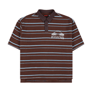 Pleasures Teleport Boxy Polo 'Brown'