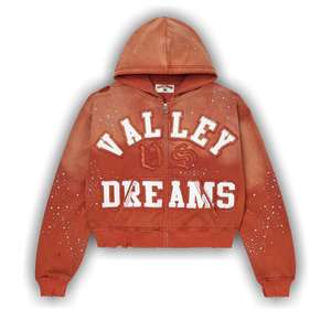 Vale Forever Classico Zip Up Hoodie 'Orange'