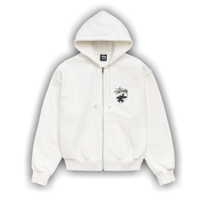 Stussy Long Haul Zip Hoodie 'Off White'