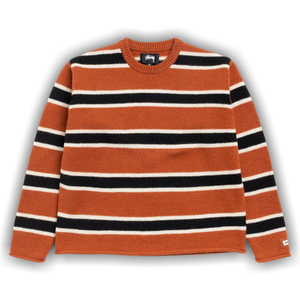 Stussy Striped Wool Sweater 'Umber'