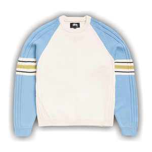 Stussy Stripe Raglan Crew 'Blue'