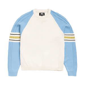 Stussy Stripe Raglan Crew 'Blue'