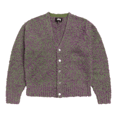 Stussy Textured Cardigan 'Purple/Green'