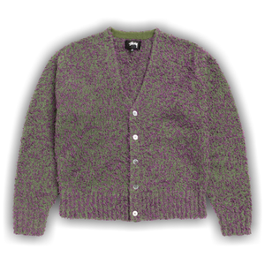 Stussy Textured Cardigan 'Purple/Green'