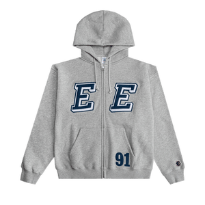 Eric Emanuel EE Felt Zip-Up Hoodie 'Heather Grey'
