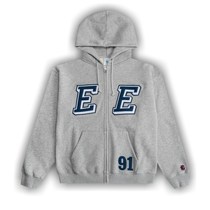 Eric Emanuel EE Felt Zip-Up Hoodie 'Heather Grey'