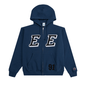 Eric Emanuel EE Felt Zip-Up Hoodie 'Navy'