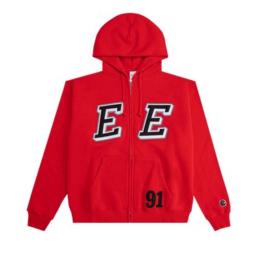 Eric Emanuel EE Felt Zip-Up Hoodie 'Red'