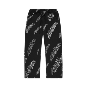 Hellstar Roll Print Graffiti Baggy Sweatpants 'Black'