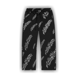 Hellstar Roll Print Graffiti Baggy Sweatpants 'Black'