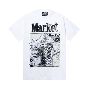Market Scribbled Formula One Uv T-Shirt 'White'