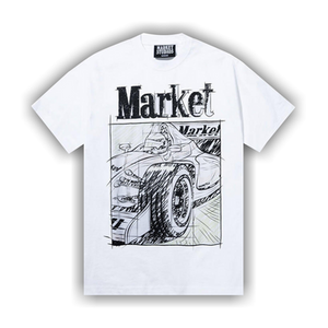 Market Scribbled Formula One Uv T-Shirt 'White'